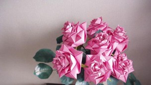 玫瑰花折纸教学视频