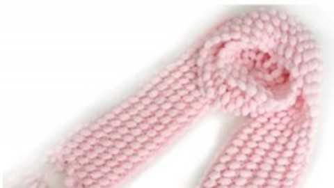 珍珠线围巾编织法
